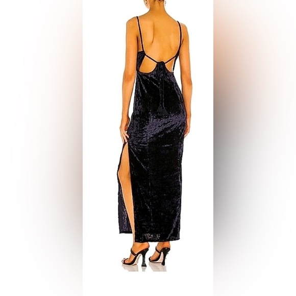 Free People Intimately Low Key Crush Velvet Cut Out Maxi Slip Dress - Picture 2 of 16